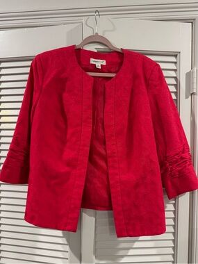 Coldwater Creek Red Open-Front Women's Jacket